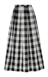 ROCHAS Silk Gingham A-Line Skirt