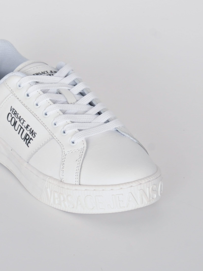 Shop Versace Jeans Couture Fondo Court 88 Dis. 52 Sneaker In Bianco