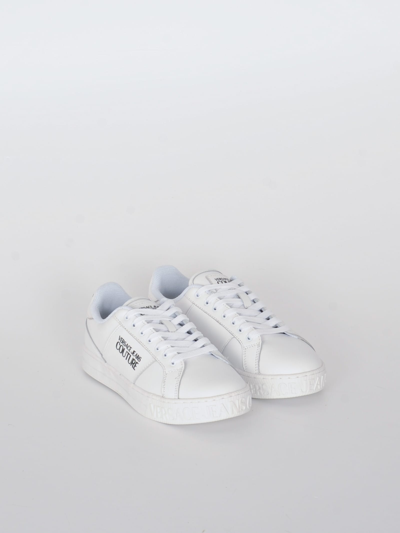 Shop Versace Jeans Couture Fondo Court 88 Dis. 52 Sneaker In Bianco