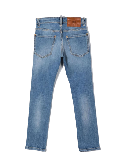 Shop Dsquared2 Blu Cotton Jeans In Denim