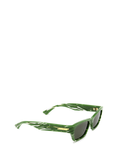 Shop Bottega Veneta Bv1143s Green Sunglasses
