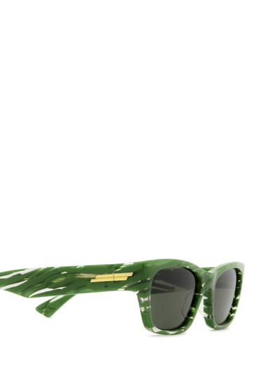 Shop Bottega Veneta Bv1143s Green Sunglasses