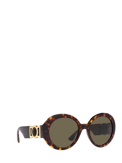 Shop Versace Ve4414 Havana Sunglasses