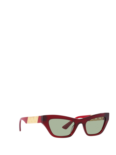 Shop Versace Ve4419 Transparent Red Sunglasses