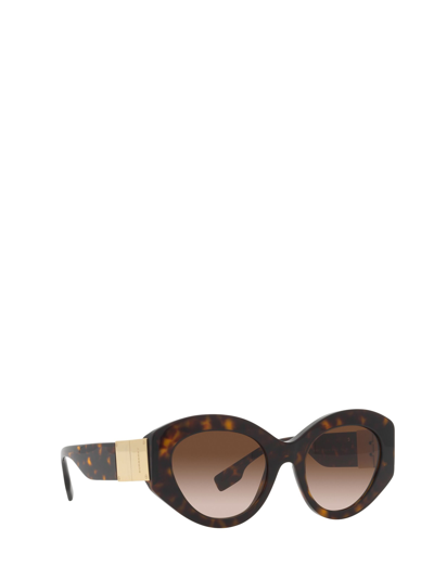 Shop Burberry Eyewear Be4361 Dark Havana Sunglasses