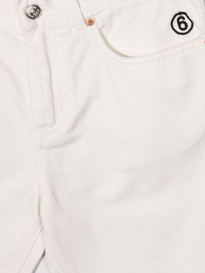 Shop Maison Margiela White Cotton Shorts In Bianco