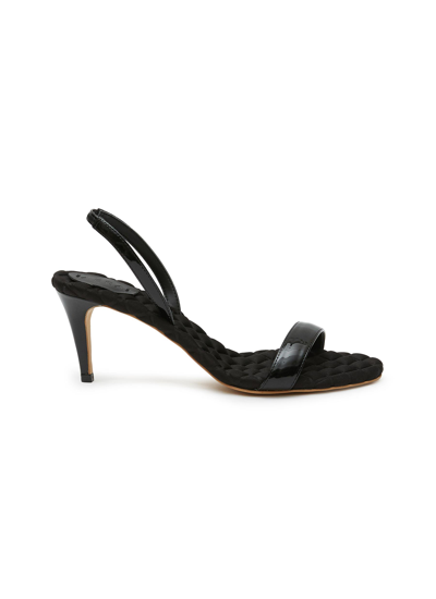 Shop Aera 'claudia' Vegan Single Band Quilted Sandals In Black