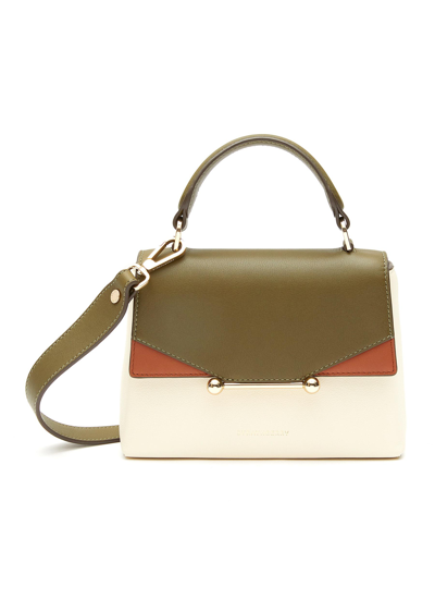 Shop Strathberry Mini Trinity Tri-Color Leather Top Handle Bag