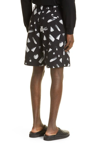 Shop Undercover Print Shorts In Black Base