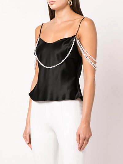 Shop Rosie Assoulin Pearl-embellished Camisole Top In Schwarz