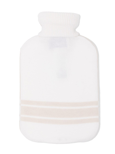 Shop Allude Striped Hot Water Bottle In Weiss