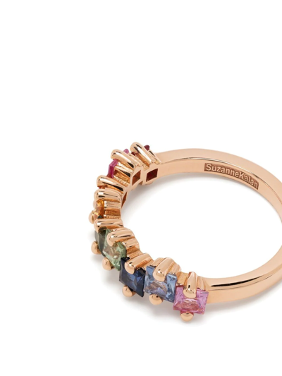 Shop Suzanne Kalan 18kt Rose Gold Sapphire Ring In Pink