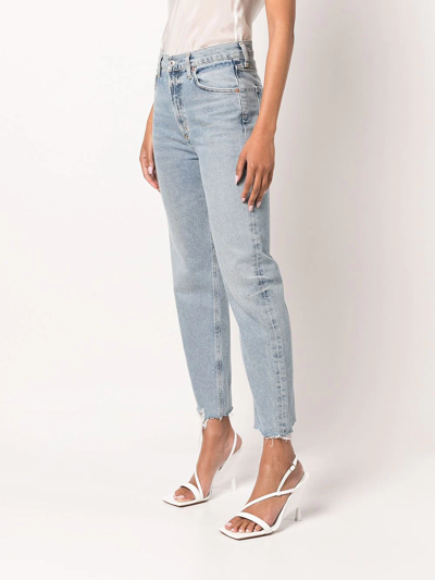 Shop Citizens Of Humanity Daphne Cropped Jeans In Blau