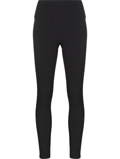 Shop Spanx Fonte Stretch Cropped Leggings In Schwarz