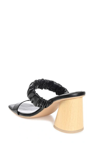 Journee Collection Open Square-toe Block Heel In Black