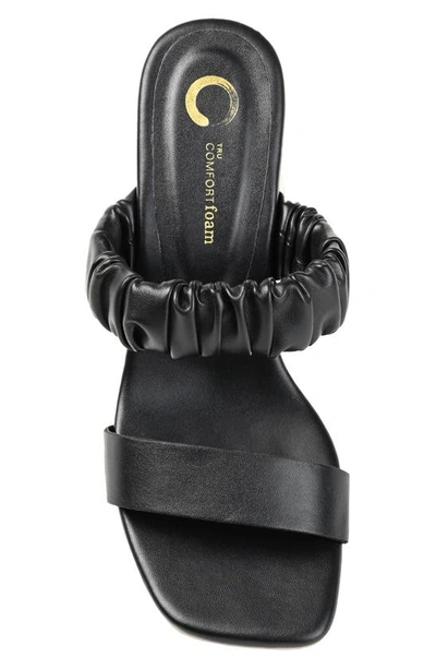 Journee Collection Open Square-toe Block Heel In Black