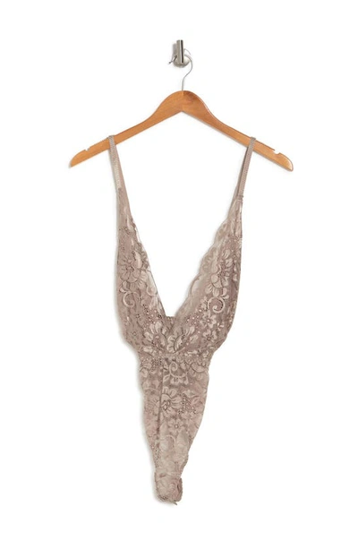 Shop Wishlist Lace Bodysuit In Cocoa