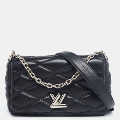 Louis Vuitton Silver Quilted Lambskin Leather GO-14 Malletage PM