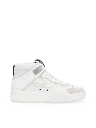 Shop Moncler Men's White Other Materials Sneakers