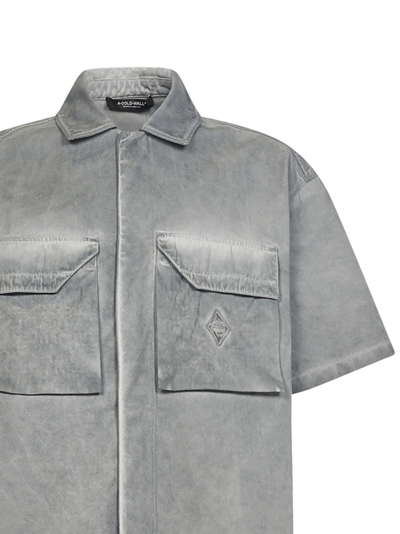 Shop A-cold-wall* A Cold Wall Woven Dye Tech Shirt In Grey