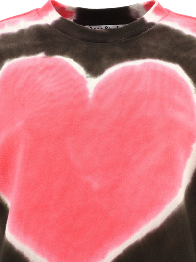 Shop Acne Studios "heart" Sweatshirt In Pink