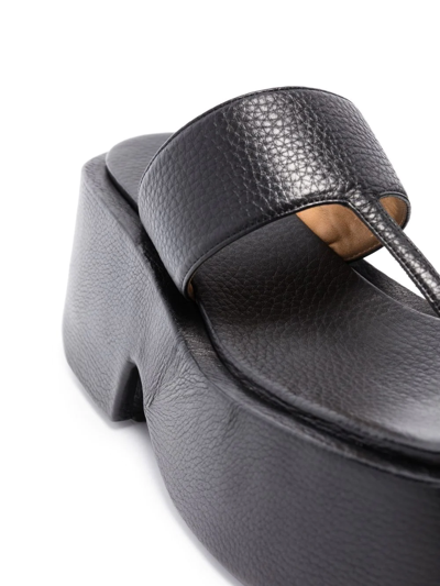 Shop Marsèll Flatform Thong Sandals In Black
