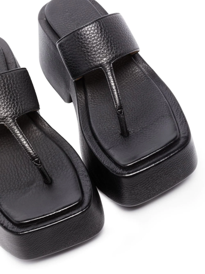 Shop Marsèll Flatform Thong Sandals In Black