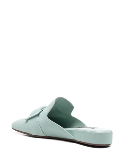 Shop Sergio Rossi Prince Leather Mules In Green