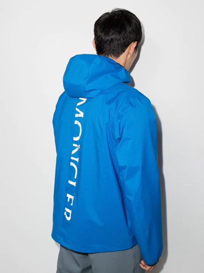 Shop Moncler Sattouf Hooded Windbreaker Jacket In Blue