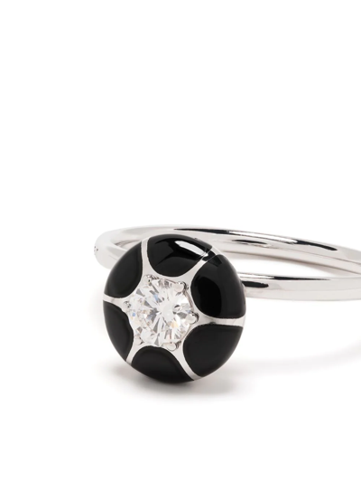 Shop Selim Mouzannar 18kt White Gold Sea Flower Diamond Ring In Silber