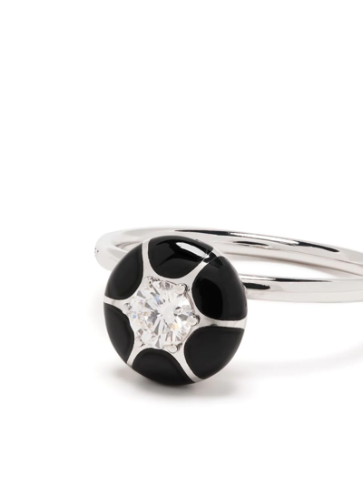Selim Mouzannar 18kt White Gold Sea Flower Diamond Ring In Silber