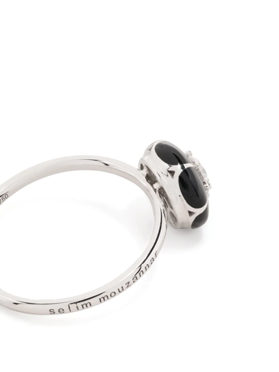Selim Mouzannar 18kt White Gold Sea Flower Diamond Ring In Silber