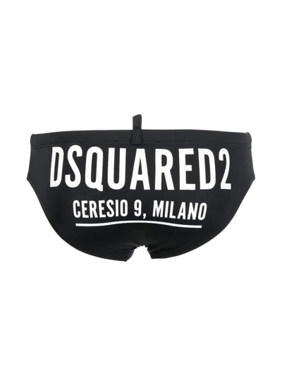 Shop Dsquared2 Logo-print Swimming Trunks In Schwarz