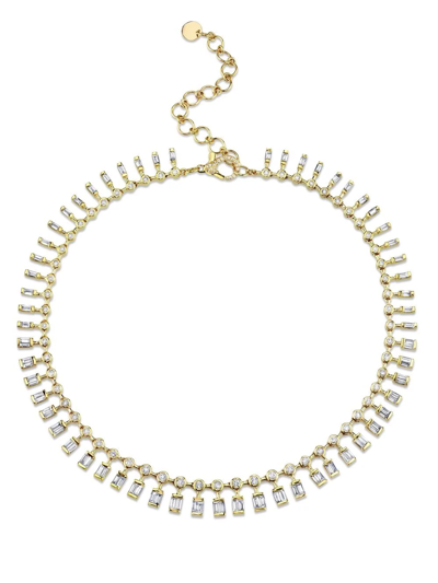 Shop Shay 18kt Yellow Gold Dot Dash Diamond Necklace