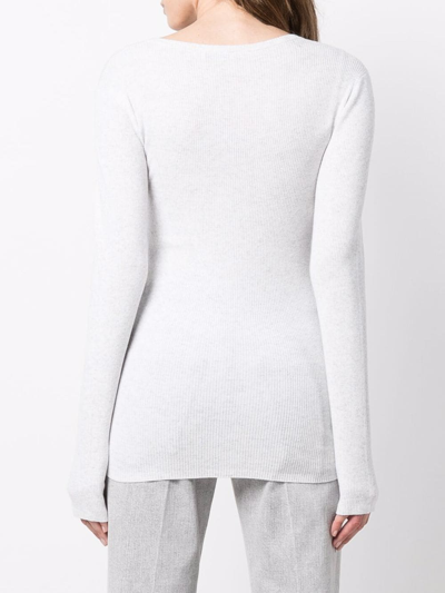 Brunello Cucinelli Chain-trim Detail Sweatshirt In C159 White