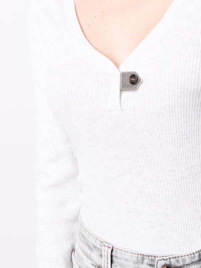 Brunello Cucinelli Chain-trim Detail Sweatshirt In C159 White