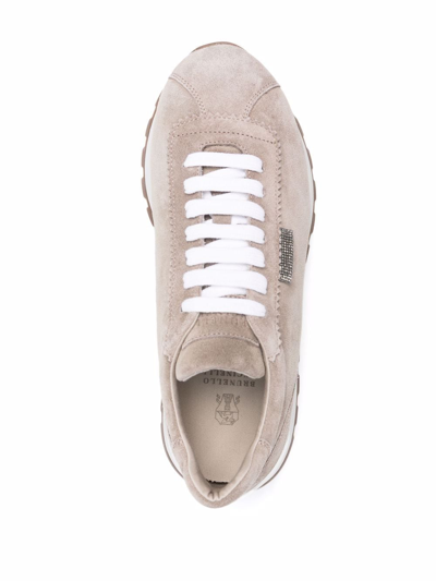 绒面皮低帮运动鞋