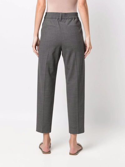 Shop Brunello Cucinelli Straight-leg Trousers In Grey