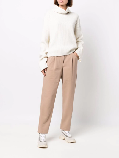 Brunello Cucinelli Straight Leg Trousers In Neutrals
