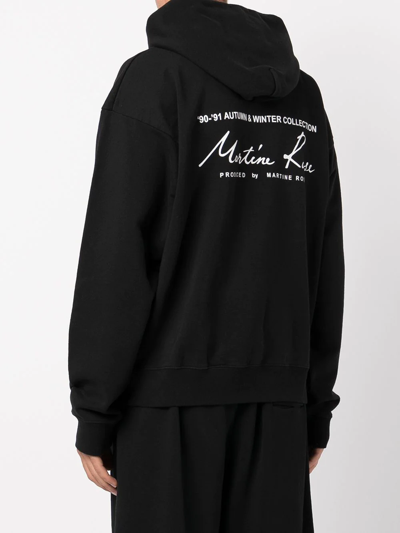 Martine Rose Logo-print Oversized Hoodie In Black