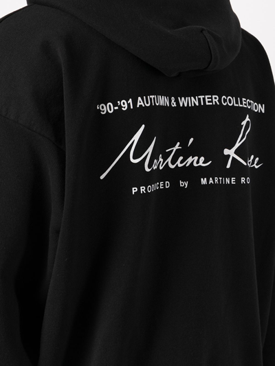 Shop Martine Rose Logo-print Oversized Hoodie In Black
