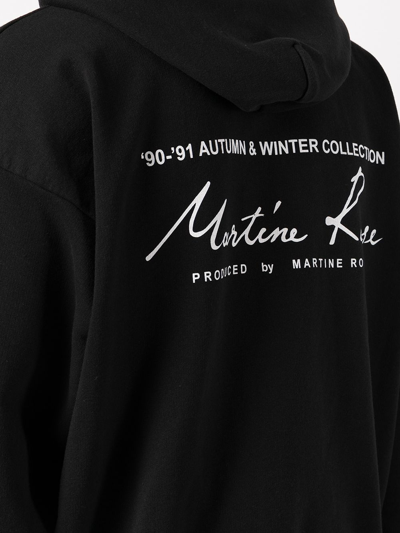 Martine Rose Logo-print Oversized Hoodie In Black