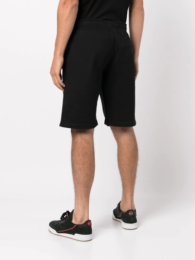 032c Elasticated-waist Cotton Shorts In Schwarz