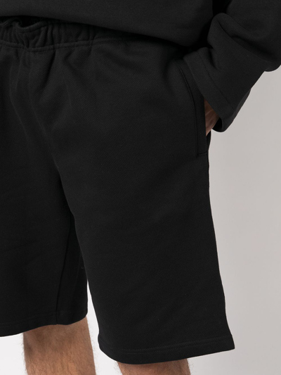 032c Elasticated-waist Cotton Shorts In Schwarz