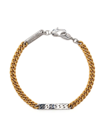 Shop Capsule Eleven Power Tag Two-tone Bracelet In Gold