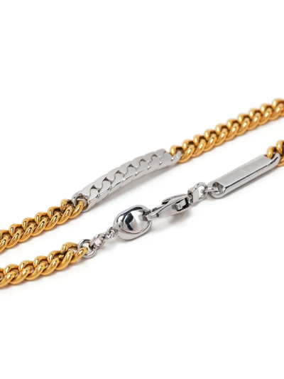 Shop Capsule Eleven Power Tag Two-tone Bracelet In Gold