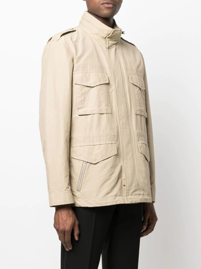 Woolrich Multi-pocket Military Jacket In Nude