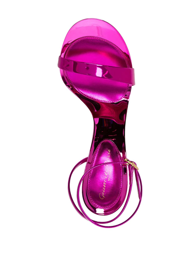 Shop Gianvito Rossi Spice Ribbon 110mm Sandals In Purple