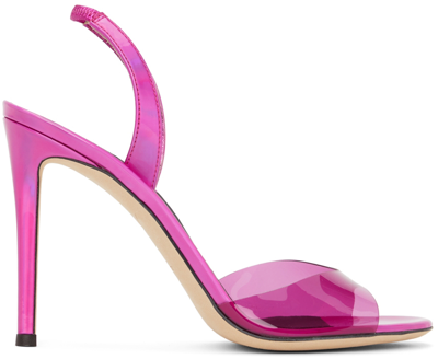 Shop Giuseppe Zanotti Pink Basic Slingback 105mm Heeled Sandals In Cyclamen