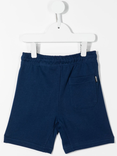 Molo Drawstring Organic-cotton Shorts In Blue